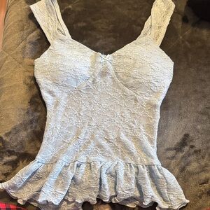 Forever 21 Lace Camisole - Soft Blue